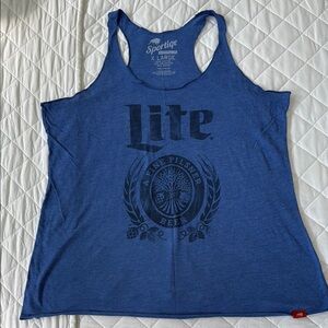 Miller Lite Blue Tank Top women’s size XL